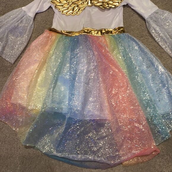 Kids Rainbow Unicorn Costume Halloween Size M (7-8) NWT - Picture 6 of 9